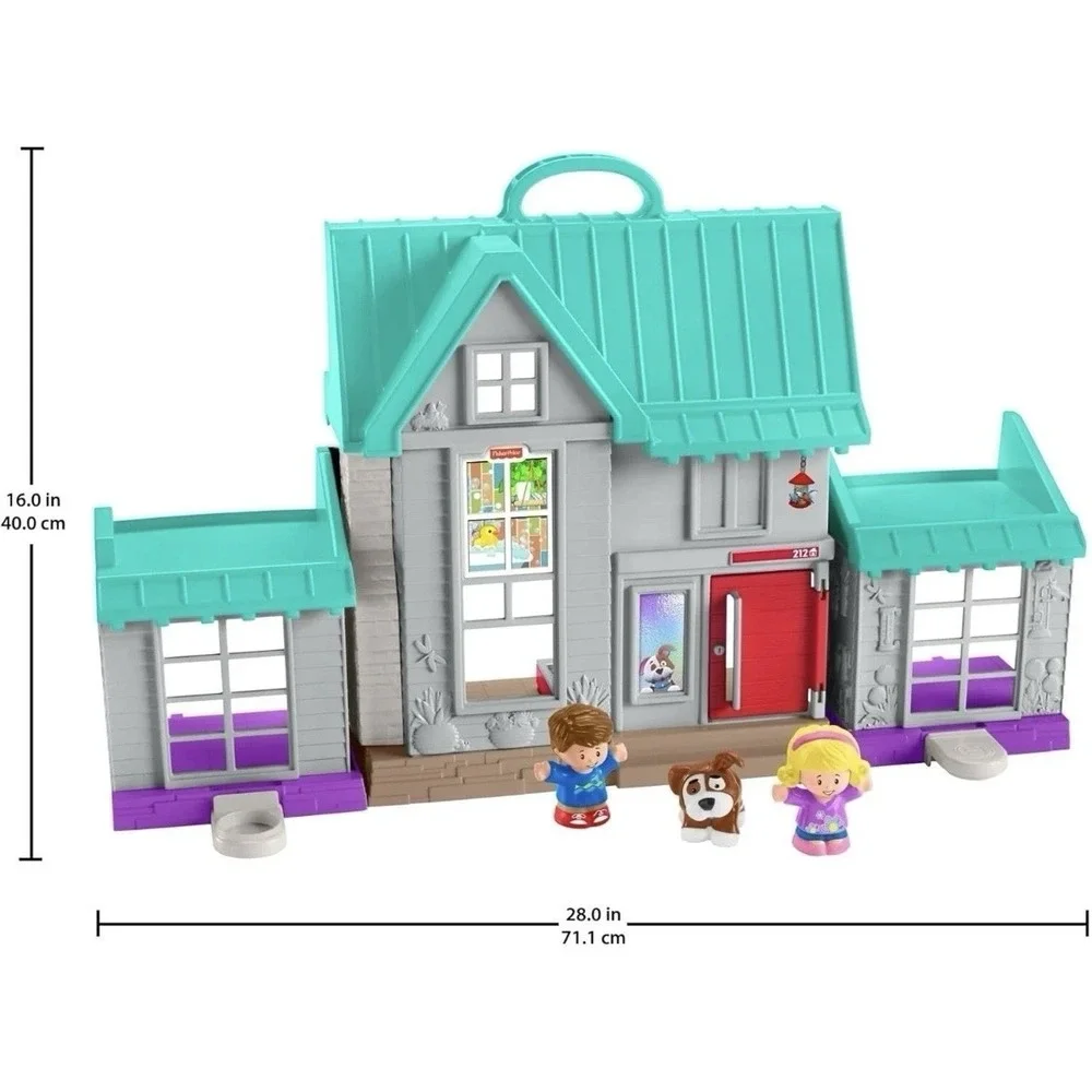 Little People Big Helpers Home Interactive House +  3 Figures Lights &  Sounds